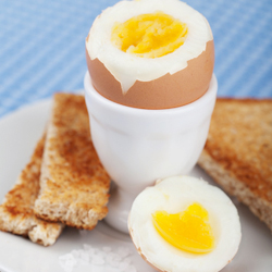 6.3g per boiled egg